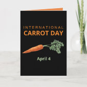 Internationaler Karottentag 4. April Karte (Vorderseite)