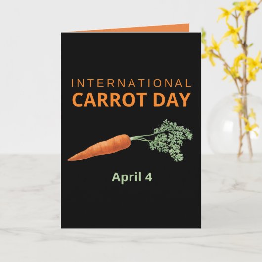 Internationaler Karottentag 4. April Karte (Gelbe Blume)