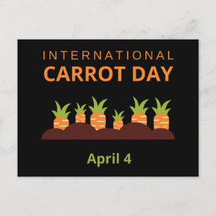Internationaler Karottentag 4. April Postkarte