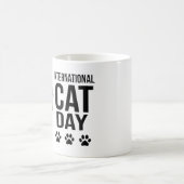 Internationaler Katzentag-Feier Kaffeetasse (Mittel)