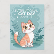 Internationaler Katzentag Süße Whimsical Katzen Ku