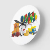 Internationaler Kindertag Runde Wanduhr (Winkel)