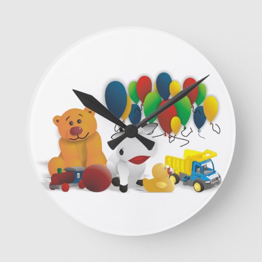 Internationaler Kindertag Runde Wanduhr (Vorderseite)