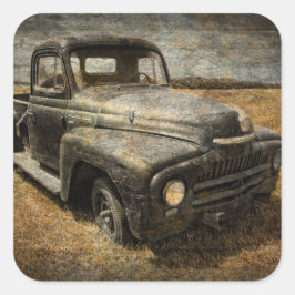 Internationaler Lieferwagen Quadratischer Aufkleber