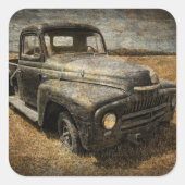 Internationaler Lieferwagen Quadratischer Aufkleber (Vorderseite)