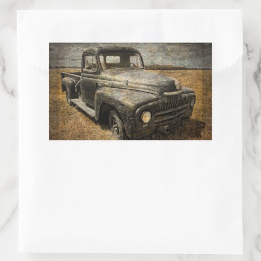 Internationaler Lieferwagen Rechteckiger Aufkleber (Tasche)