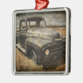 Internationaler Lieferwagen Silbernes Ornament (Links)