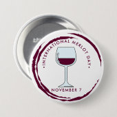 Internationaler Merlot-Tag Button (Vorne & Hinten)
