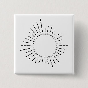 Internationaler Morse-Code-Alphabet Button