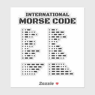 Internationaler Morsecode Aufkleber