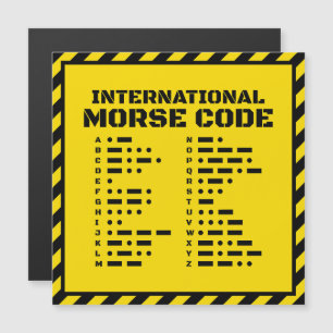 Internationaler Morsecode – Fette Industrie-Optik Magnetkarte