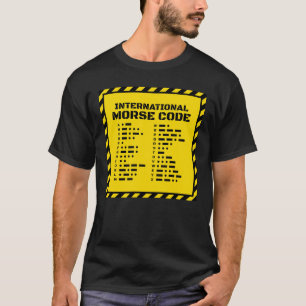 Internationaler Morsecode – STEM Gelbes Design T-Shirt