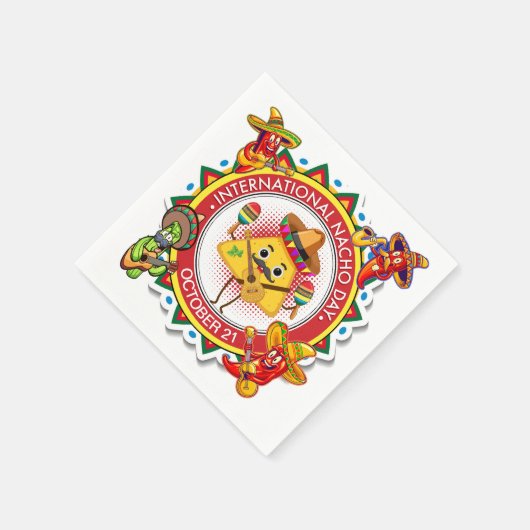 Internationaler Nacho-Tag Serviette (Ecke)