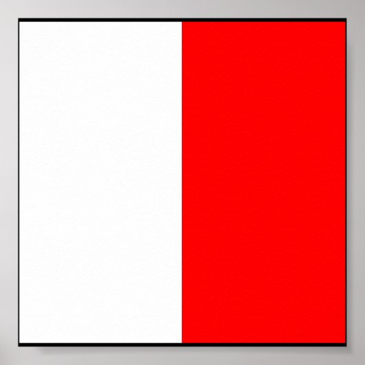 Internationaler nautischer Schiffssignaturbuchstab Poster (Vorne)