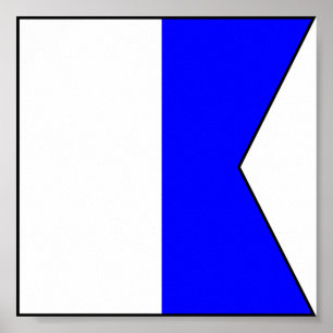 Internationaler nautischer Schiffssignaturbuchstab Poster