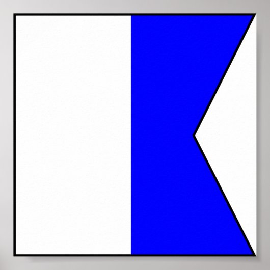 Internationaler nautischer Schiffssignaturbuchstab Poster (Vorne)