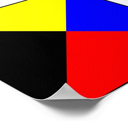 Internationaler nautischer Schiffssignaturbuchstab Poster (Ecke)