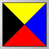 Internationaler nautischer Schiffssignaturbuchstab Poster (Vorne)