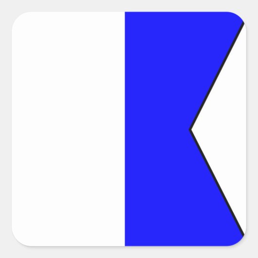 Internationaler nautischer Schiffssignaturbuchstab Quadratischer Aufkleber (Vorderseite)