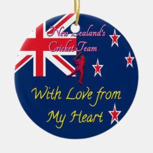 Internationaler Neuseeland-Cricket Keramikornament