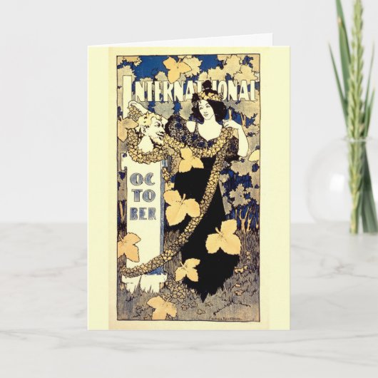 Internationaler Oktober 1895 Vintage französische  Karte (Vorderseite)