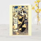 Internationaler Oktober 1895 Vintage französische Karte (Gelbe Blume)