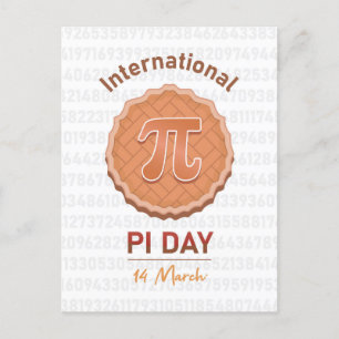 Internationaler Pi-Tag Postkarte