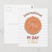 Internationaler Pi-Tag Postkarte (Vorne/Hinten)