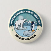 Internationaler Polartag Button (Vorderseite)