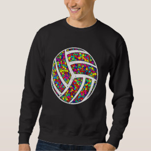 Internationaler Punkt-Tag Volleyball Sport Spieler Sweatshirt
