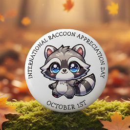 Internationaler Raccoon-Wertungstag Button