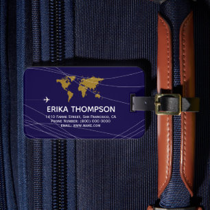 Internationaler Reisepass tiefblau Gepäckanhänger