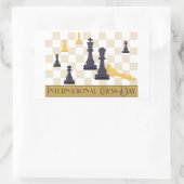 Internationaler Schachtag Rechteckiger Aufkleber (Tasche)