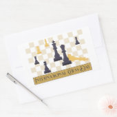 Internationaler Schachtag Rechteckiger Aufkleber (Umschlag)