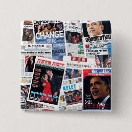 Internationaler Schlagzeilen-Knopf Obama Button