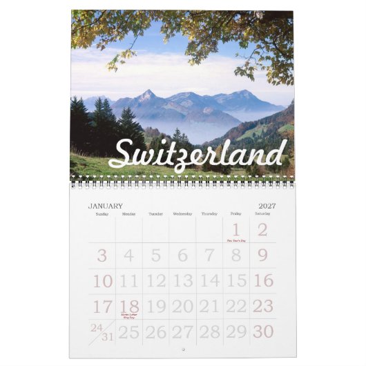 Internationaler Schönheitskalender Kalender (Jan 2027)