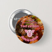 Internationaler Schweinetag Button (Vorne & Hinten)