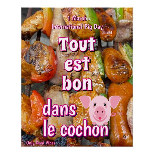 Internationaler Schweinetag Poster (Vorderseite)