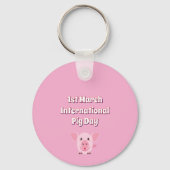 Internationaler Schweinetag Schlüsselanhänger (Rückseite)