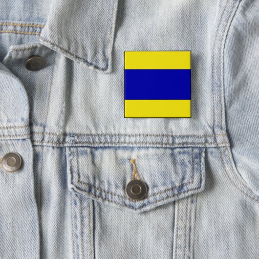 Internationaler Seesignalflaggenbuchstabe nautisch Button (Beispiel)