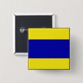 Internationaler Seesignalflaggenbuchstabe nautisch Button (Vorne & Hinten)
