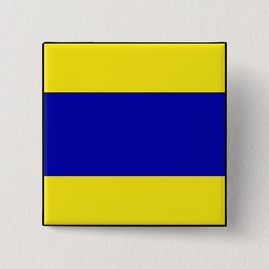 Internationaler Seesignalflaggenbuchstabe nautisch Button (Vorderseite)