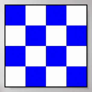 Internationaler Seesignalflaggenbuchstabe nautisch Poster