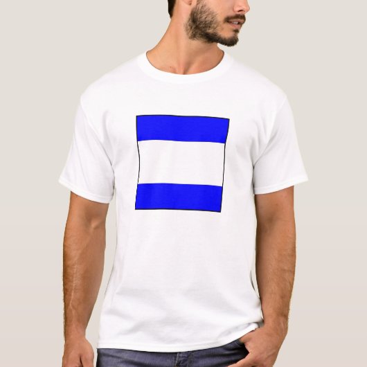 Internationaler Seesignalflaggenbuchstabe nautisch T-Shirt (Vorderseite)