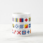 Internationaler Signalkodex Alphabet - Alpha Kaffeetasse (Mittel)