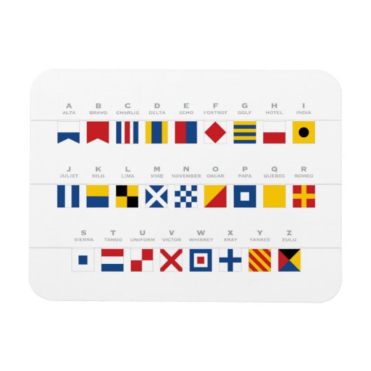 Internationaler Signalkodex Alphabet Magnet (Horizontal)