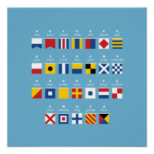 Internationaler Signalkodex Alphabet Poster