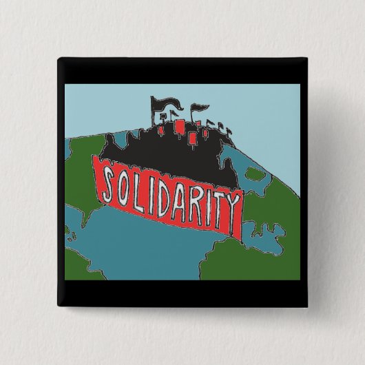 Internationaler solidaritätsknopf button (Vorderseite)
