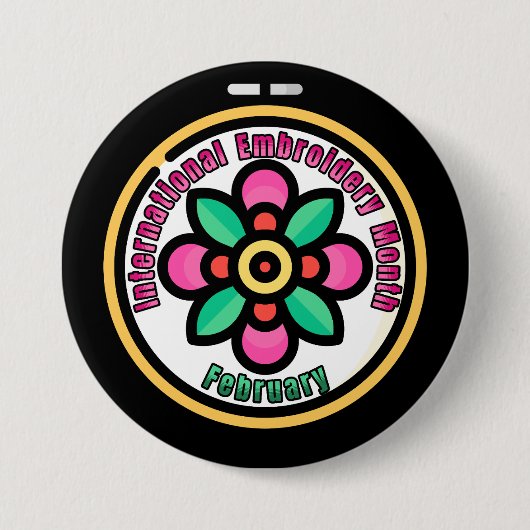 Internationaler Stickertag Button (Vorderseite)