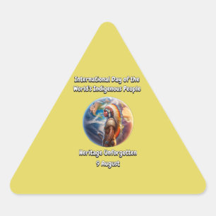 Internationaler Tag der autochthonen Bevölkerungsg Dreieckiger Aufkleber